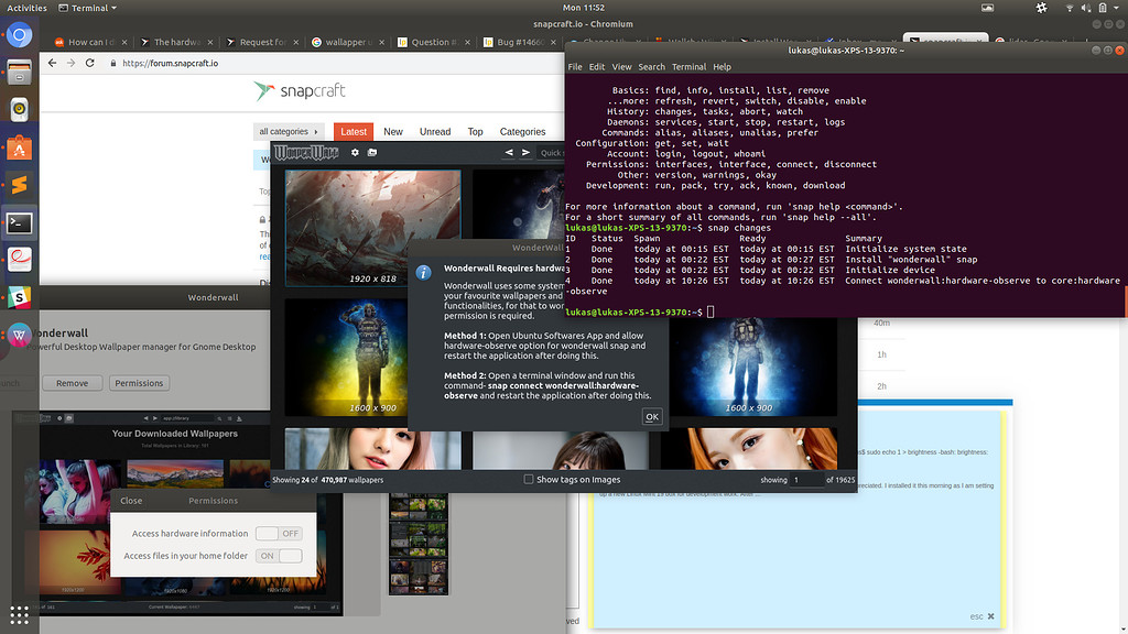 Can't set permission/ set hardwareobserver snapd snapcraft.io